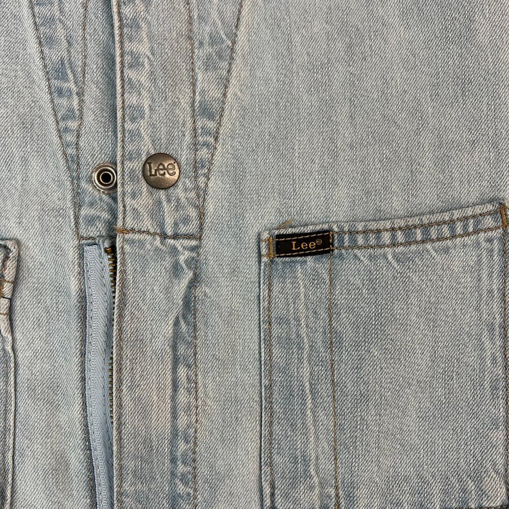 NEW Lee Union Alls Denim Coveralls Utility Jumpsuit Light Wash Sz S - Picture 6 of 16